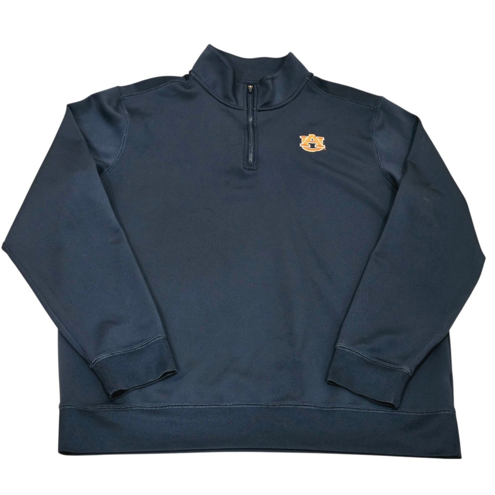 Southern Tide Auburn Tigers 1/4 Zip Pullover Mens XL Navy Performance SEC